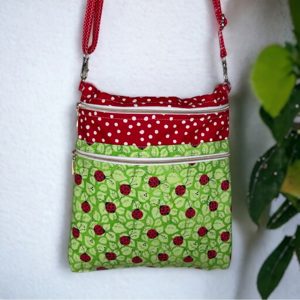 Handmade Ladybug Crossbody Purse